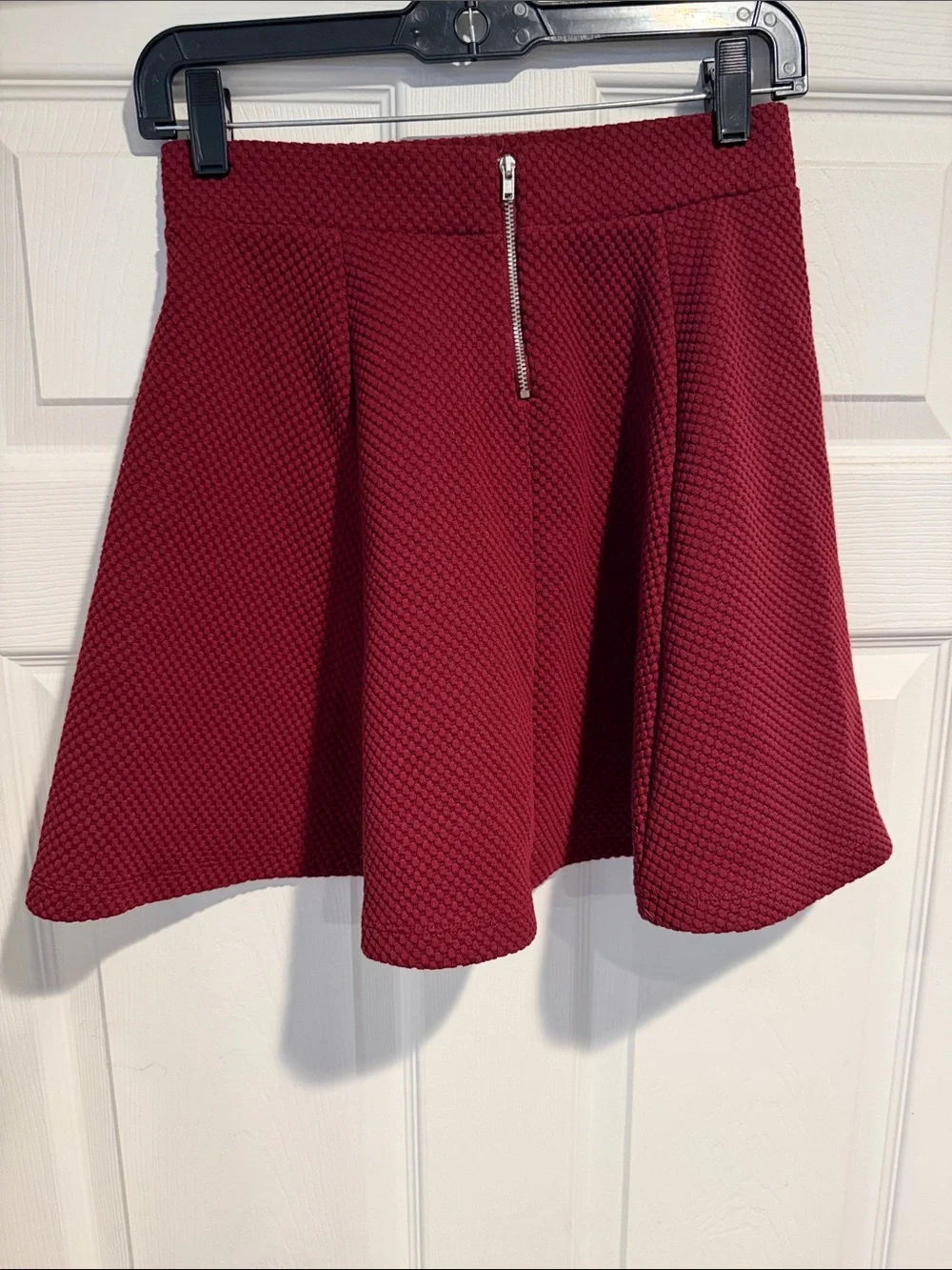 Burgundy Skater Skirt
